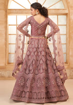 Load image into Gallery viewer, Pink Silk Net Circular Lehenga Choli
