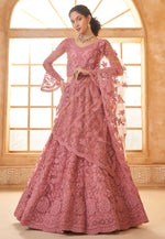 Load image into Gallery viewer, Pink Silk Net Lehenga Choli
