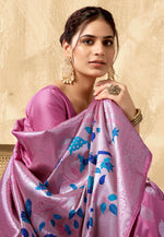 Load image into Gallery viewer, Pink Silk Paithani Saree