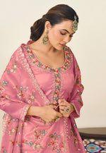 Load image into Gallery viewer, Pink Silk Pant Style Suit
