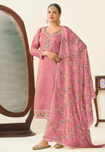 Load image into Gallery viewer, Pink Silk Pant Style Suit
