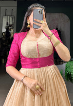 Load image into Gallery viewer, Pink Silk Printed Gown
