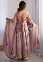 Load image into Gallery viewer, Pink Silk Readymade Long Anarkali Suit
