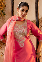 Load image into Gallery viewer, Pink Silk Readymade Pakistani Suit

