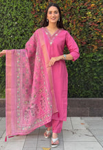 Load image into Gallery viewer, Pink Silk Readymade Pakistani Suit
