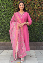 Load image into Gallery viewer, Pink Silk Readymade Pakistani Suit
