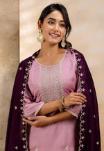 Load image into Gallery viewer, Pink Silk Readymade Pakistani Suit
