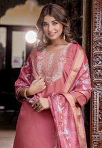 Load image into Gallery viewer, Pink Silk Readymade Pakistani Suit
