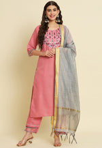 Load image into Gallery viewer, Pink Silk Readymade Pakistani Suit
