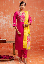 Load image into Gallery viewer, Pink Silk Readymade Pant Style Suit
