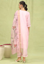 Load image into Gallery viewer, Pink Silk Readymade Pant Style Suit
