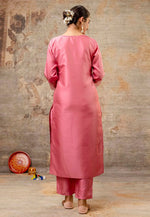 Load image into Gallery viewer, Pink Silk Readymade Pant Style Suit
