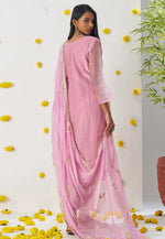 Load image into Gallery viewer, Pink Silk Readymade Pant Style Suit
