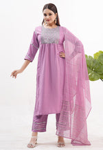Load image into Gallery viewer, Pink Silk Readymade Pant Style Suit
