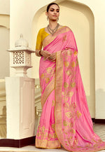 Load image into Gallery viewer, Pink Silk Saree With Blouse
