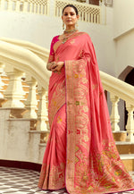 Load image into Gallery viewer, Pink Silk Saree With Blouse
