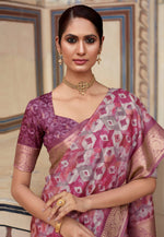 Load image into Gallery viewer, Pink Silk Saree With Blouse
