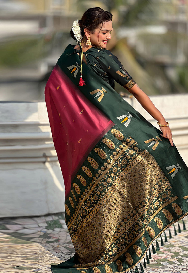 Pink Silk Saree With Blouse