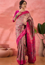 Load image into Gallery viewer, Pink Silk Saree With Blouse
