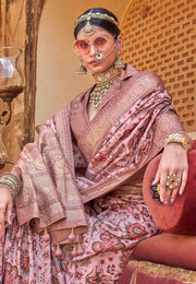 Pink Silk Saree With Blouse