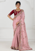 Load image into Gallery viewer, Pink Silk Saree With Blouse
