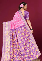 Load image into Gallery viewer, Pink Silk Satin Saree With Blouse