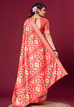 Load image into Gallery viewer, Pink Silk Satin Saree With Blouse