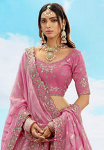Load image into Gallery viewer, Pink Silk Wedding Lehenga Choli

