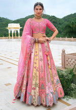 Load image into Gallery viewer, Pink Silk Wedding Lehenga Choli

