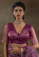 Load image into Gallery viewer, Pink Tissue Saree With Blouse

