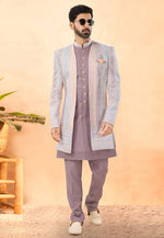 Load image into Gallery viewer, Pink Velvet Indo Western Suit

