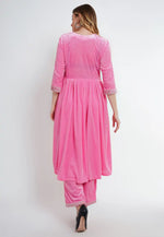 Load image into Gallery viewer, Pink Velvet Readymade Palazzo Suit
