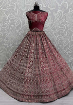 Load image into Gallery viewer, Pink Velvet Wedding Lehenga Choli
