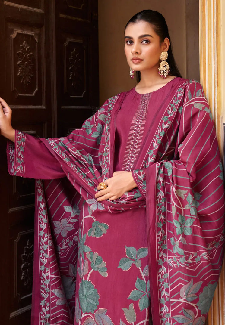 Pink Viscose Pant Style Suit