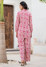 Load image into Gallery viewer, Pink Viscose Rayon Printed Co-Ords Set
