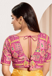 Pink Viscose Rayon Readymade Blouse