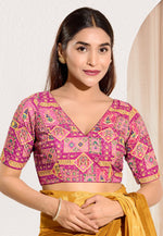 Load image into Gallery viewer, Pink Viscose Rayon Readymade Blouse
