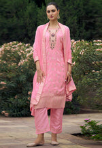 Load image into Gallery viewer, Pink Viscose Rayon Readymade Pakistani Suit
