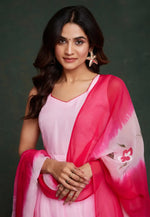 Load image into Gallery viewer, Pink Viscose Readymade Anarkali Suit
