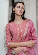 Load image into Gallery viewer, Pink Viscose Readymade Pakistani Suit
