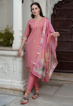 Load image into Gallery viewer, Pink Viscose Readymade Pakistani Suit
