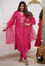 Load image into Gallery viewer, Pink Viscose Readymade Pakistani Suit
