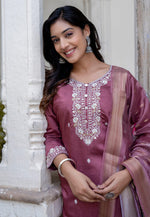 Load image into Gallery viewer, Pink Viscose Readymade Pakistani Suit
