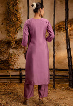 Load image into Gallery viewer, Pink Viscose Readymade Pant Style Suit
