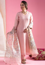 Load image into Gallery viewer, Pink Viscose Readymade Pant Style Suit
