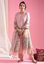Load image into Gallery viewer, Pink Viscose Readymade Pant Style Suit
