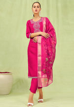 Load image into Gallery viewer, Pink Viscose Readymade Pant Style Suit
