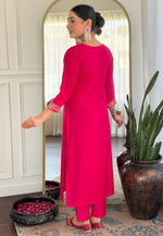 Load image into Gallery viewer, Pink Viscose Readymade Pant Style Suit
