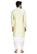 Load image into Gallery viewer, Pista Green Art Silk Indo Western Suit
