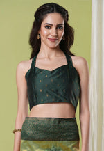 Load image into Gallery viewer, Pista Green Banarasi Silk Saree With Blouse

